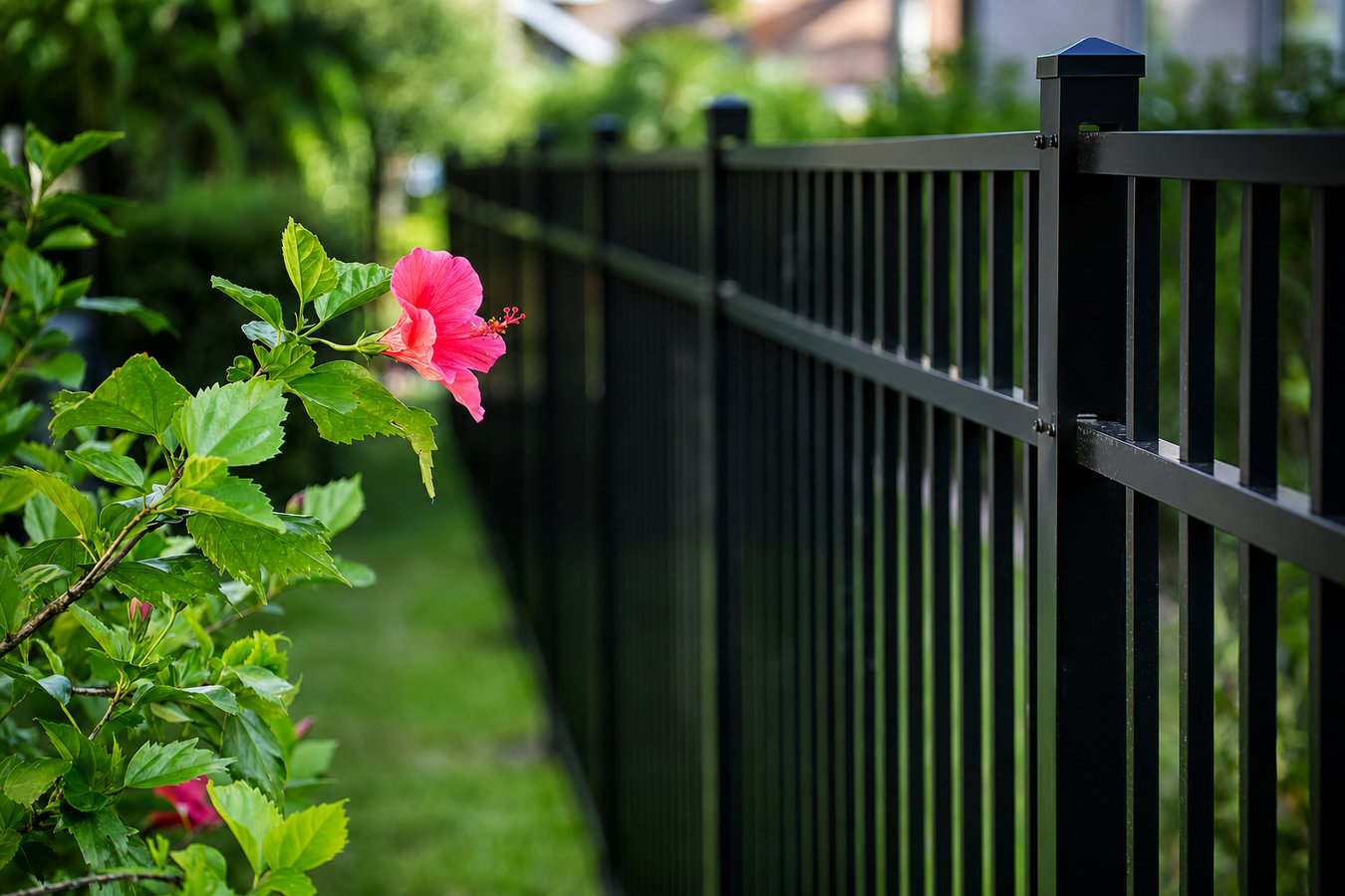Aluminum fence installation